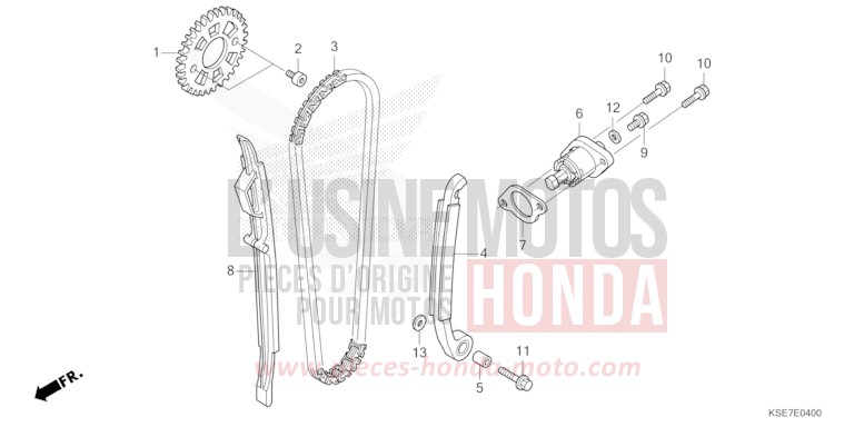 CAM CHAIN/TENSIONER for CRF150R "Big wheels" EXTREME RED (R292) from 2022